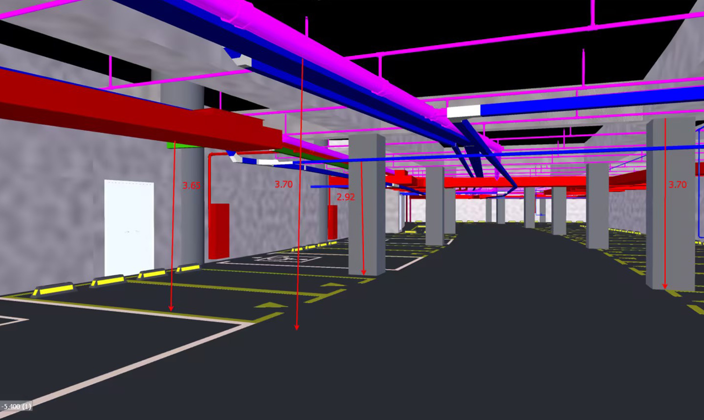 管路無碰撞，有效控制標高